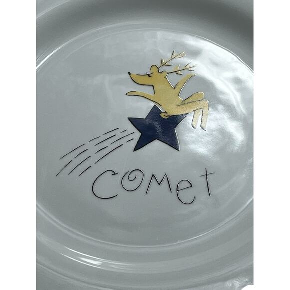 Pottery Barn Reindeer COMET Dinner Plate 11" Christmas Holiday Dinnerware - Picture 2 of 4
